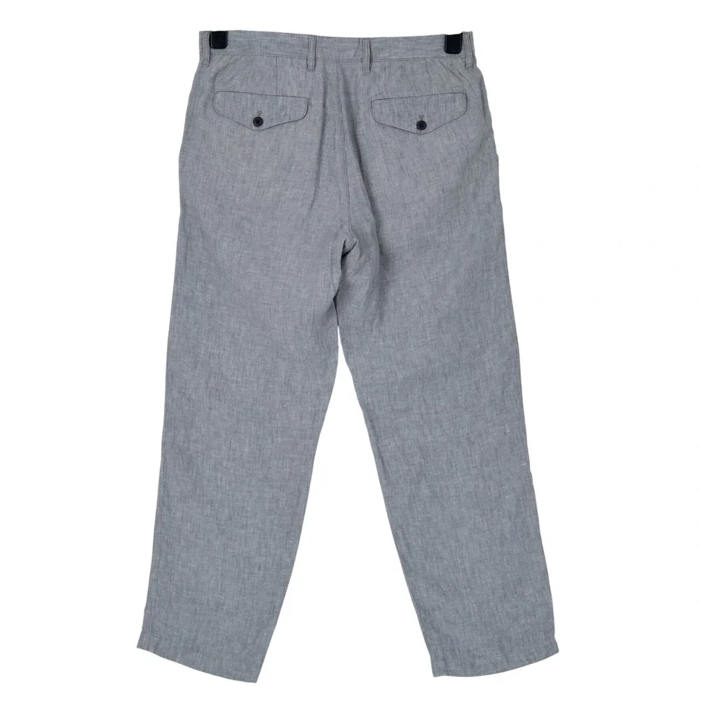 J.Crew Oarsman Linen Mens Pants 31x30 Gray Straight Leg CA092 FITS 31x27.5